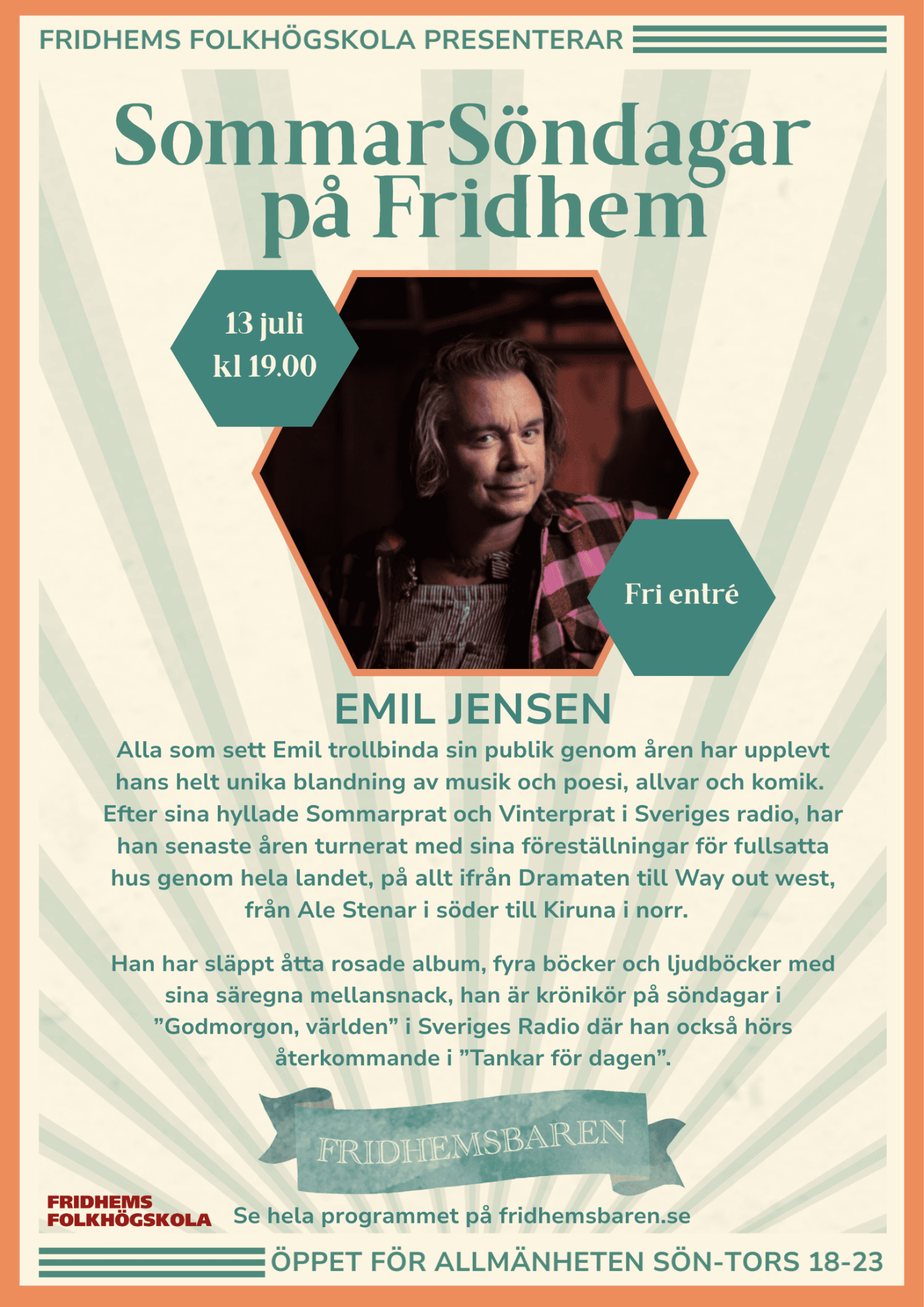 SOMMARSÖNDAG PÅ FRIDHEM - EMIL JENSEN 13 JULI - 1460 x 2065