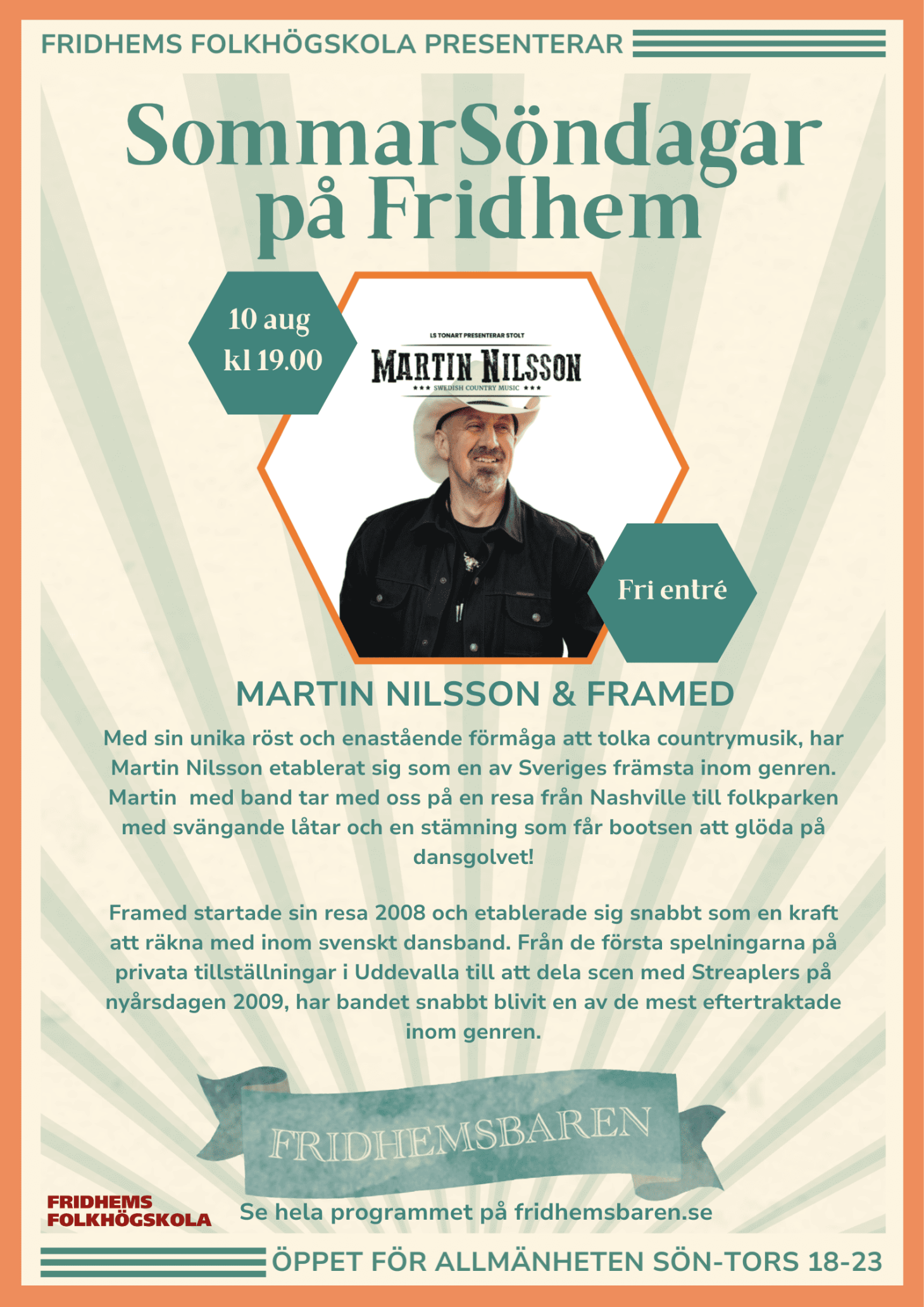 SOMMARSÖNDAG PÅ FRIDHEM - MARTIN NILSSON & FRAMED, 10 AUGUSTI - 1460 x 2065