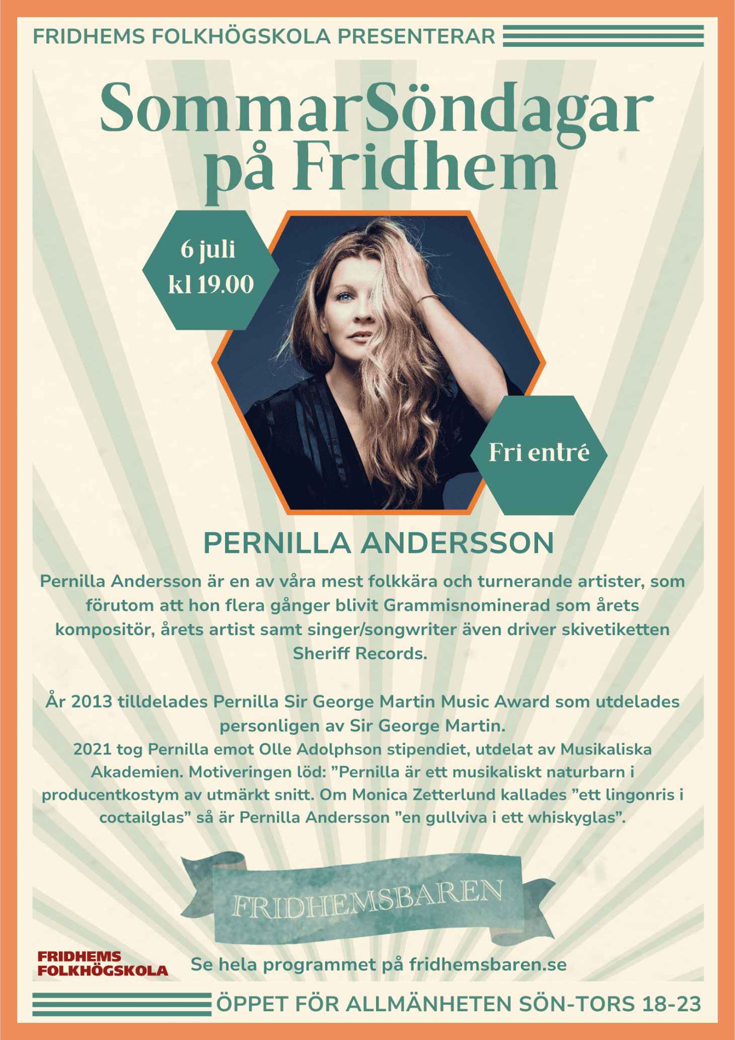 SOMMARSÖNDAG PÅ FRIDHEM - PERNILLA ANDERSSON 6 JULI - 1460 x 2065